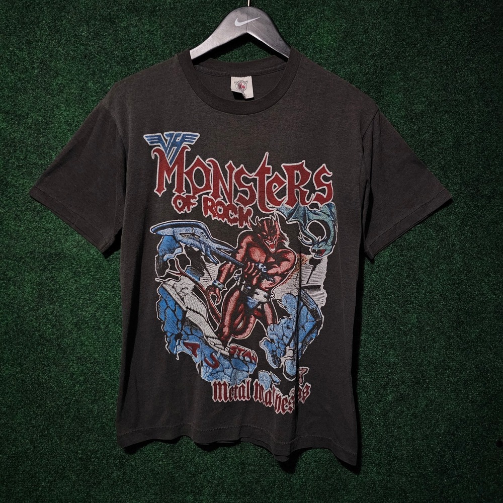 Vintage 1988 Monsters of Rock Metal Madness Tour TShirt Van Halen Metallica tee